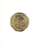 Bnk mnd Chile 5 pesos 1993 unc, America Centrala si de Sud