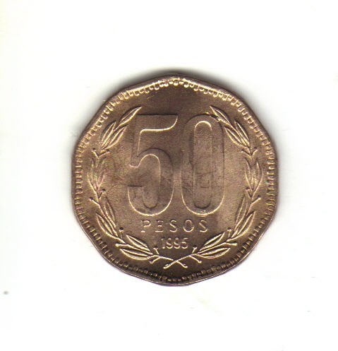 bnk mnd Chile 50 pesos 1995 unc