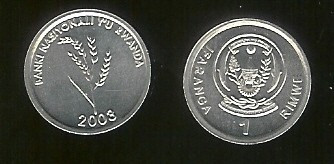 bnk mnd Rwanda 1 lfaranga 2003 unc foto