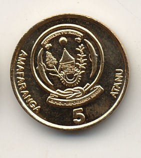 bnk mnd Rwanda 5 amafaranga 2003 unc foto