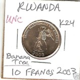 Bnk mnd Rwanda 10 amafaranga 2003 unc, Africa