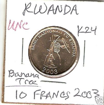 bnk mnd Rwanda 10 amafaranga 2003 unc foto