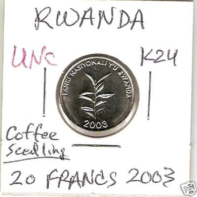 bnk mnd Rwanda 20 amafaranga 2003 unc