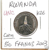 Bnk mnd Rwanda 50 amafaranga 2003 unc, Africa