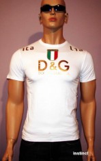 TRICOU DOLCE GABBANA ALB CU STEAG *** MODEL CLUB *** foto
