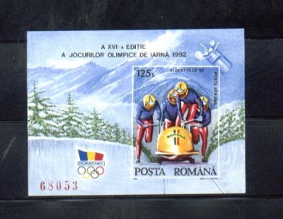 ROMANIA-1992 JO ALBERTVILLE COLITA NEDANTELATA LP 1276 foto