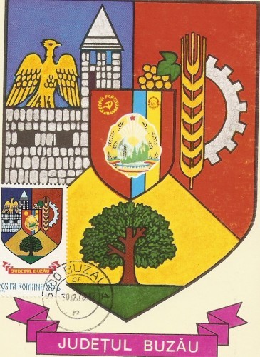 M167 Ilustrata maxima STEMA JUDETULUI BUZAU M167 Ilustrata maxima STEMA JUDETULUI BUZAU