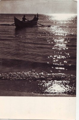 R-4548 Mamaia -Cu barca in larg Circulata foto