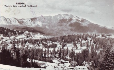 R-4991 Predeal Vedere dinspre masivul Postavarul Circulata foto