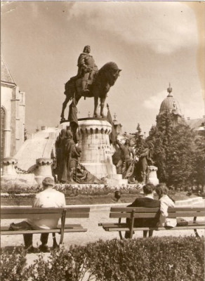 R3490 CLUJ Statuia lui Matei Corvin CIRCULAT foto