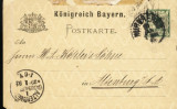 Carte postala Germania, circulata 1893