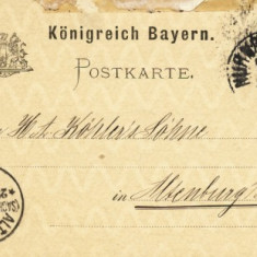 Carte postala Germania, circulata 1893