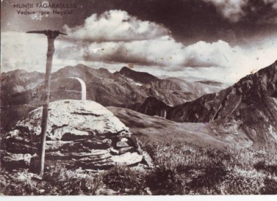 R-4082 Mtii Fagaras Vedere spre Negoiul Circulata foto