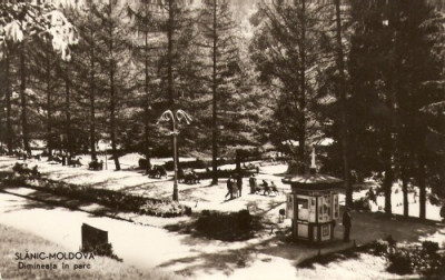 R5510 SLANIC MOLDOVA Dimineata in parc CIRCULAT 1960 foto