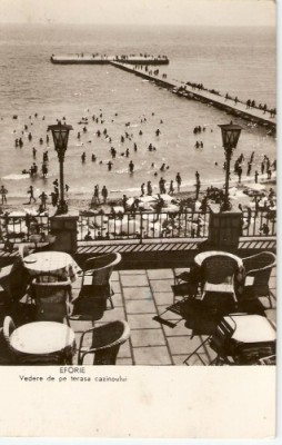 R3907 RPR Eforie, vedere de pe terasa cazinoului, circulat foto