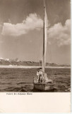 R3910 RPR Eforie, statiunea, barca pe apa, circulat 1964
