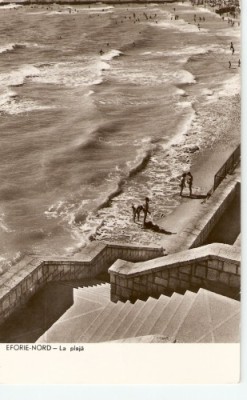 R3918 RPR Eforie Nord, la plaja, circulat 1963 foto