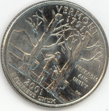 25 Cents 2001 VERMONT ( P )