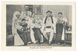 1925 ROMANIA Ilustrata port popular familie din Poiana Sibiului judetul Sibiu, Necirculata, Printata