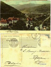 Sinaia - Vedere generala - 1906 - color - circulata foto