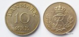 DANEMARCA 10 ORE 1955, 3 g., Copper-Nickel, 18 mm, Frederik IX **