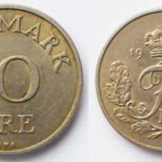 DANEMARCA 10 ORE 1955, 3 g., Copper-Nickel, 18 mm, Frederik IX **