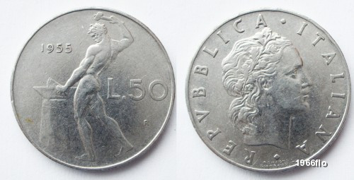 ITALIA 50 LIRE 1955 **