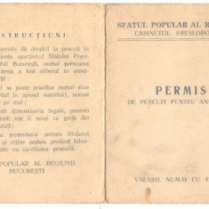 PERMIS DE PESCUIT PT. ANUL 1965
