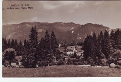 R-5817 Timisul de Sus Vedere spre Piatra Mare Circulata foto