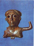 S1016 ANTICHITATI Bustul in bronz al zeitei Bendis NECIRCULAT