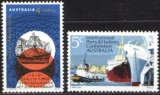 Australia - TRANSPORT MARITIM - VAPOARE, 2 timbre nestampilate, B10, Transporturi, Nestampilat