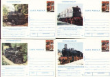 Set 4 carti postale necirculate, locomotive