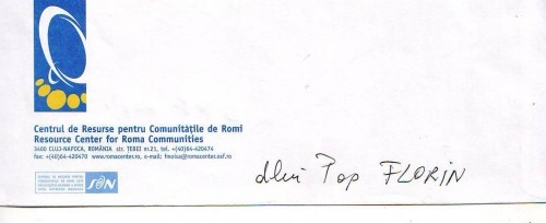D-868 Intreg Postal Centrul pt Comunitatile de Romi D-868 Intreg Postal Centrul pt Comunitatile de Romi