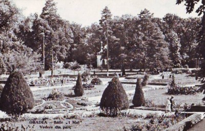 R6555 ORADEA Baile 1 Mai Vedere din parc CIRCULAT 1989 foto