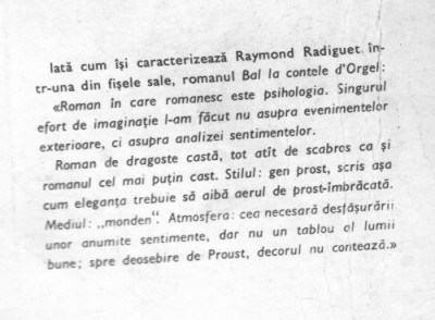 Raymond Radiguet - Neastampar * Bal la contele d`Orgel foto