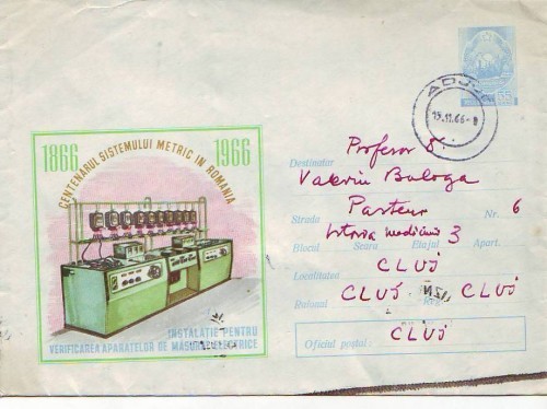 D-281 Intreg Postal Centenarul Sistemului metric in Romania D-281 Intreg Postal Centenarul Sistemului metric in Romania