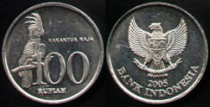 Indonezia 100 RUPIAH 2005 fauna papagal a.UNC foto