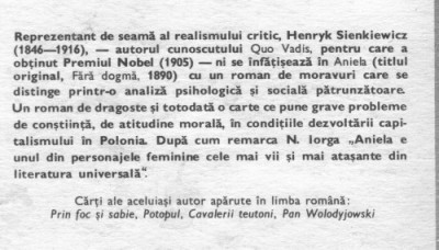 Henryk Sienkiewicz - Aniela foto