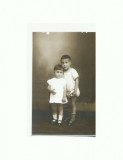 M FOTO 77 Doi copii -Fotoglob 1928 Braila -sepia -necirculata