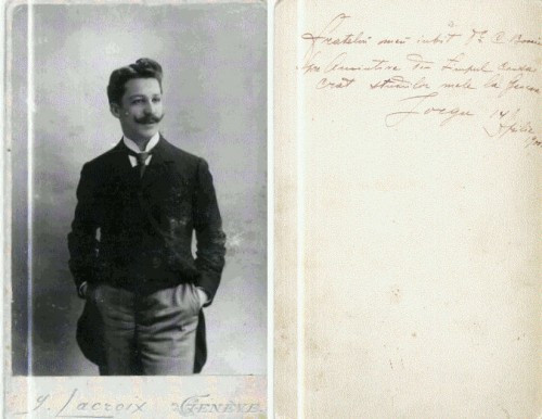 FOTO CABINET 06 Din timpul studiilor la Geneva -Lacroix 1900
