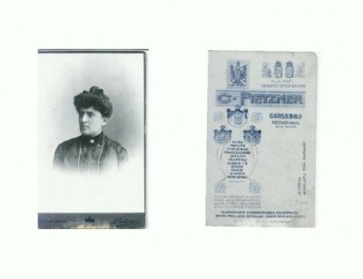 FOTO CABINET 45 Doamna -K.u.K Hof Atelier C.Pietzner 1904 foto
