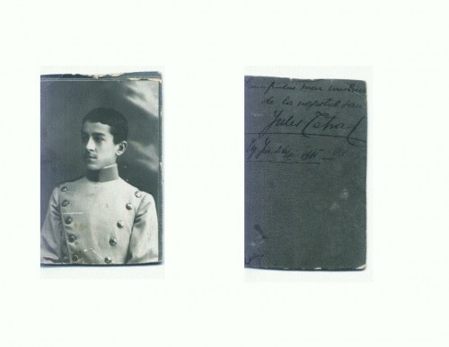 FOTO CABINET 77 Tanar in tinuta militara -26 VIII 1911 FOTO CABINET 77 Tanar in tinuta militara -26 VIII 1911