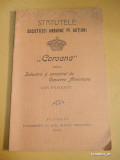 STATUTELE Societatii COROANA, Ploesti 1906