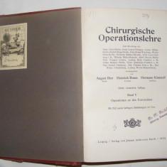 CARTE DESPPRE CHIRURGIE-1920,carte masiva originala de colectie,Tp/GRATUIT
