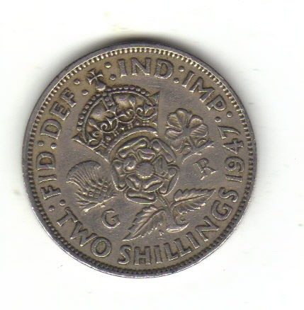 bnk mnd Marea Britanie Anglia 2 shillings 1947