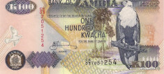 Bancnota 100 kwacha Zambia 2005 UNC necirculata foto