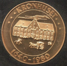 Suedia 10 KRONOR 1980 Goteborg moneda URIASA,36 mm, jubiliara UNC,in cutie plastic transparent foto