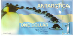 Bancnota 1 dollar Antarctica 2007 UNC necirculata foto