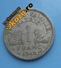 + Monede Franta 1 franc 1942 + foto