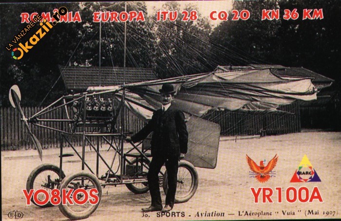 QSL, Traian Vuia, avion Vuia 1 QSL, Traian Vuia, avion Vuia 1